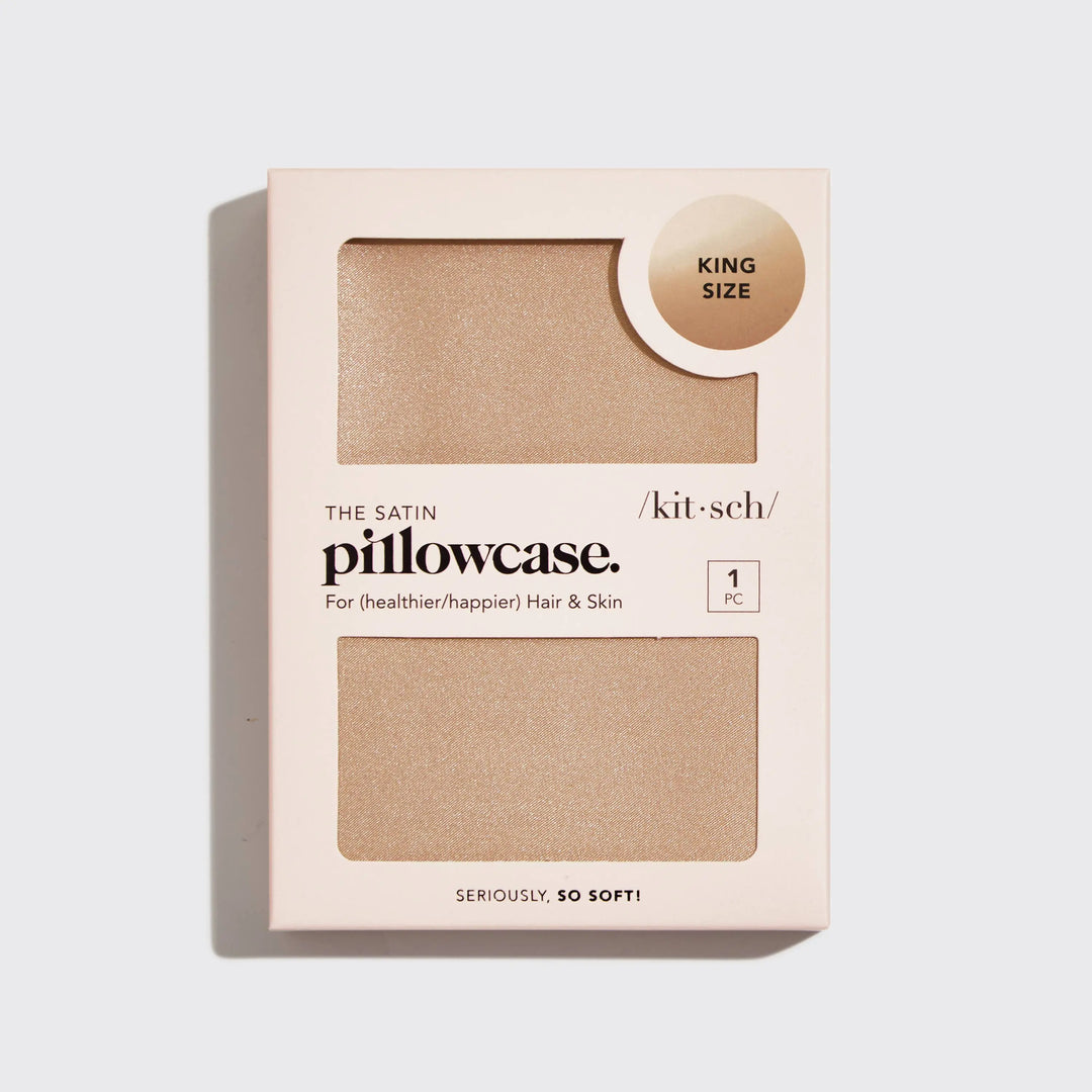 Satin Pillowcase King - Champagne KITSCH Cleanse Face & Body Bar