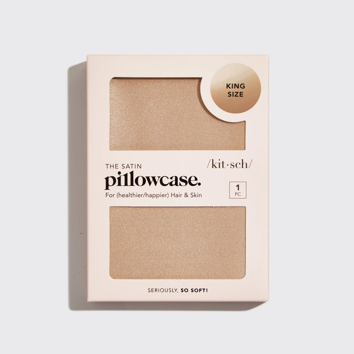 Satin Pillowcase King - Champagne KITSCH Cleanse Face & Body Bar