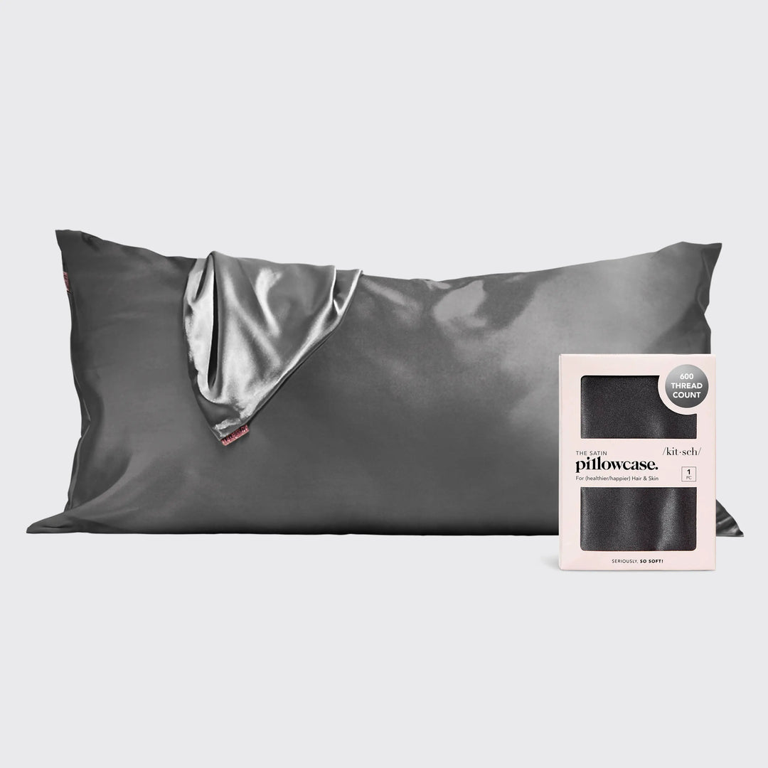 Satin Pillowcase King - Charcoal