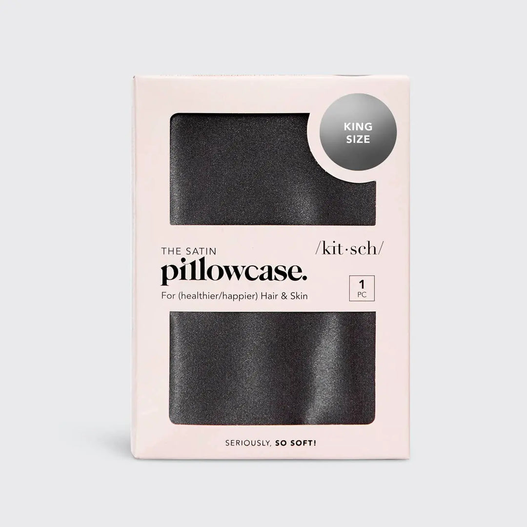 Satin Pillowcase King - Charcoal