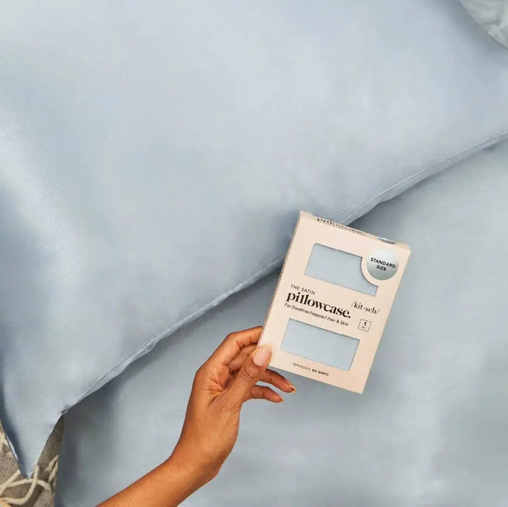Satin Pillowcase Standard - Haze Blue KITSCH Cleanse Face &amp; Body Bar