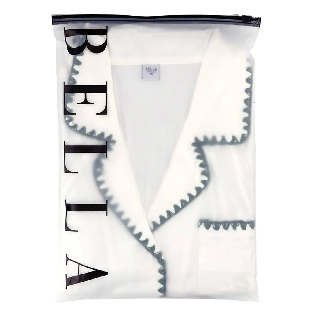 Short Bamboo PJ Set - White + Forest Green Whip Stitch: 93% Bamboo/ 7% Spandex / Small Bella Sleep + Spa Cleanse Face &amp; Body Bar