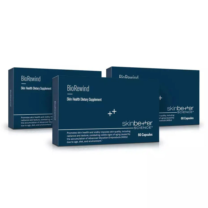 Skinbetter BioRewind supplement capsules and packaging