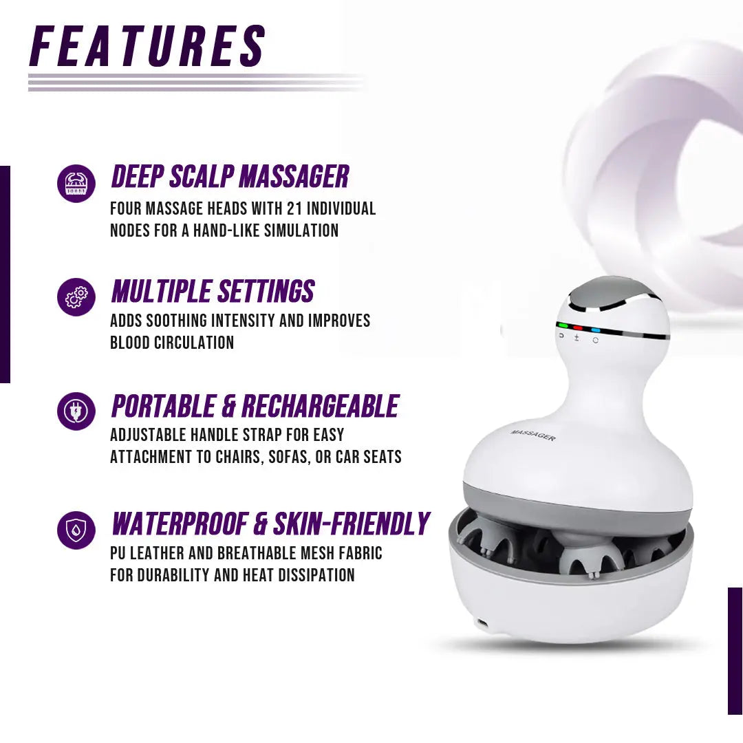 Smart Scalp Massager eterus Cleanse Face & Body Bar