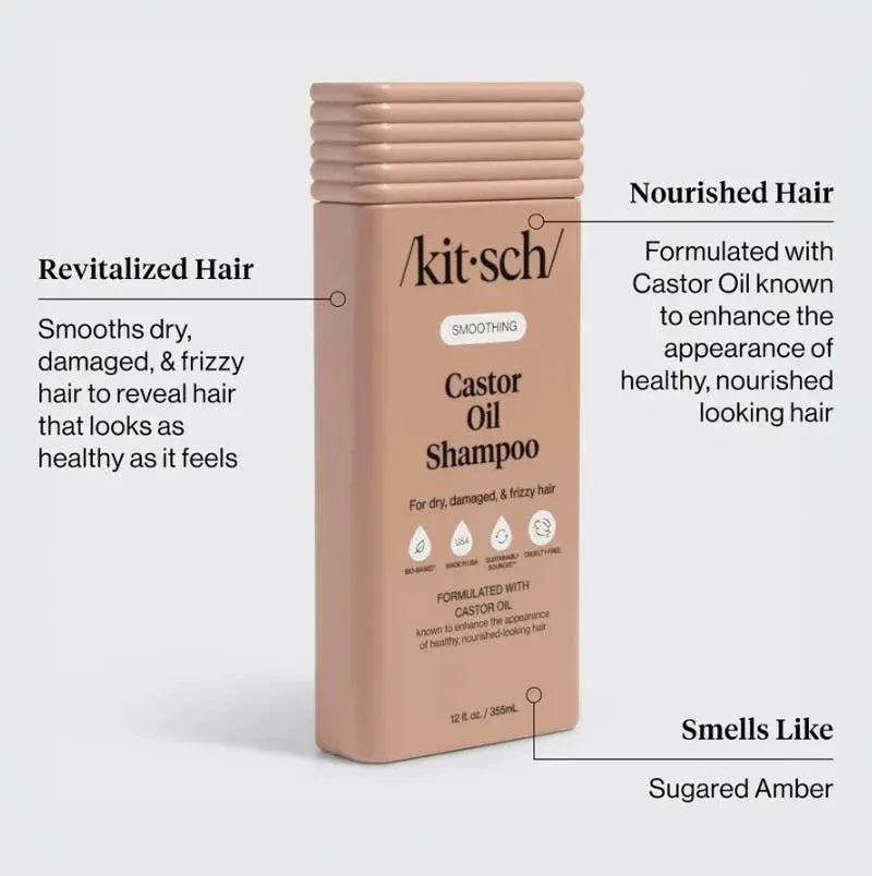 Smoothing Castor Oil Shampoo KITSCH Cleanse Face &amp; Body Bar