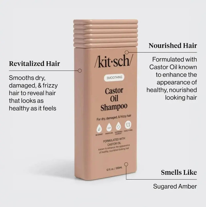 Smoothing Castor Oil Shampoo KITSCH Cleanse Face &amp; Body Bar