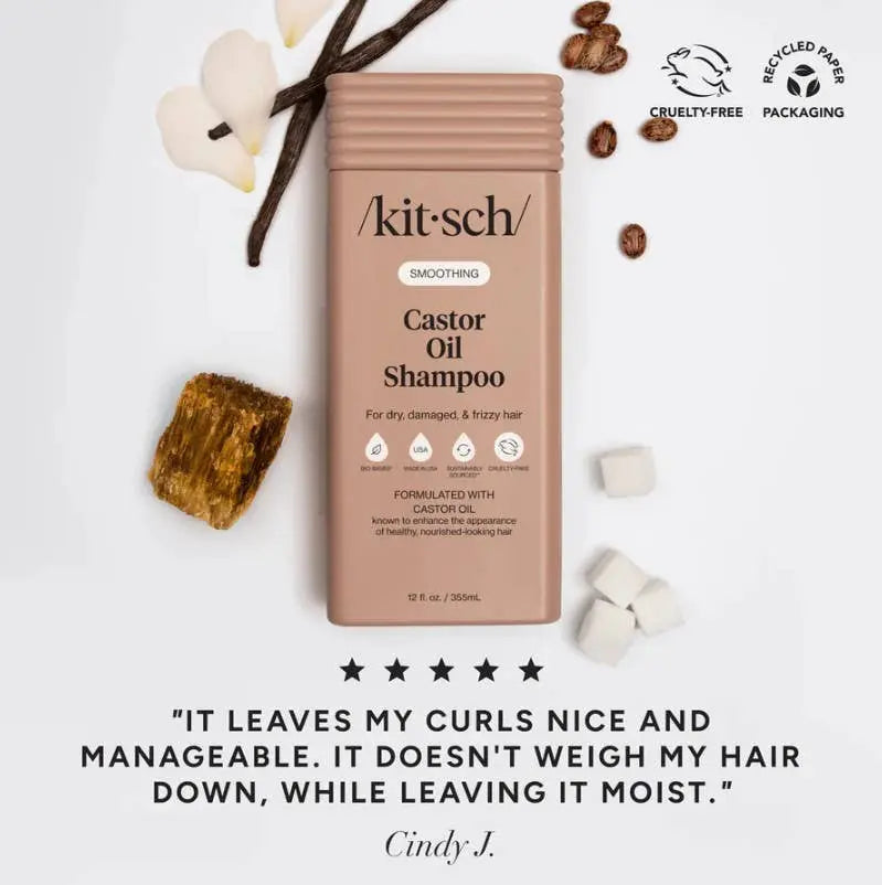 Smoothing Castor Oil Shampoo KITSCH Cleanse Face &amp; Body Bar