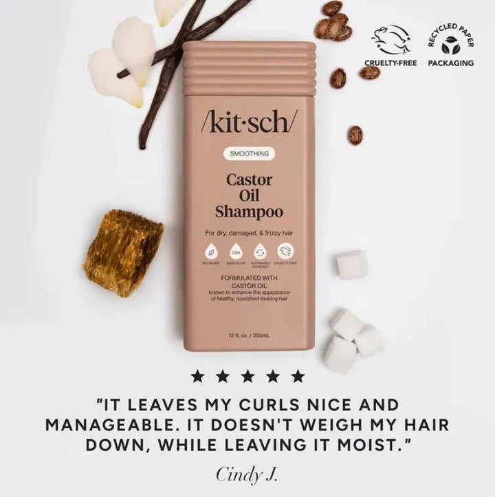 Smoothing Castor Oil Shampoo KITSCH Cleanse Face &amp; Body Bar