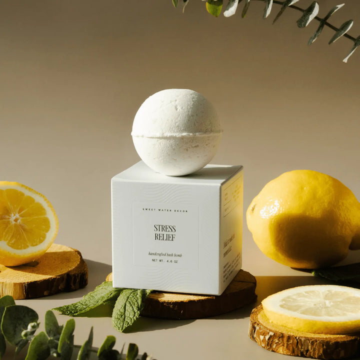 Stress Relief 4.6 oz Bath Bomb Sweet Water Decor Cleanse Face & Body Bar