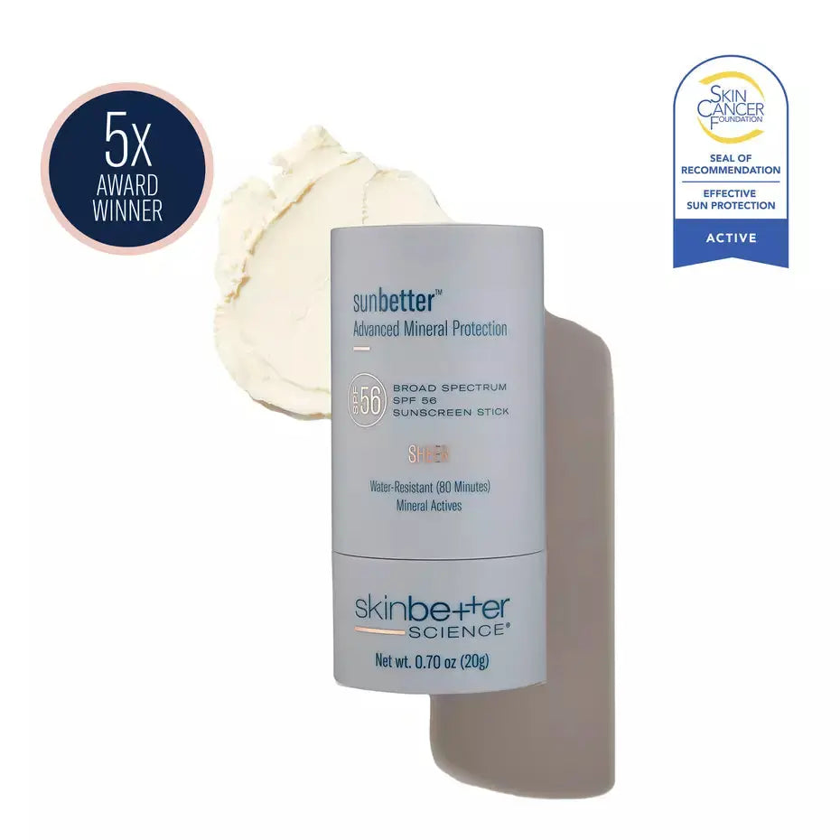 sunbetter SHEER SPF 56 Mineral Sunscreen Stick packaging
