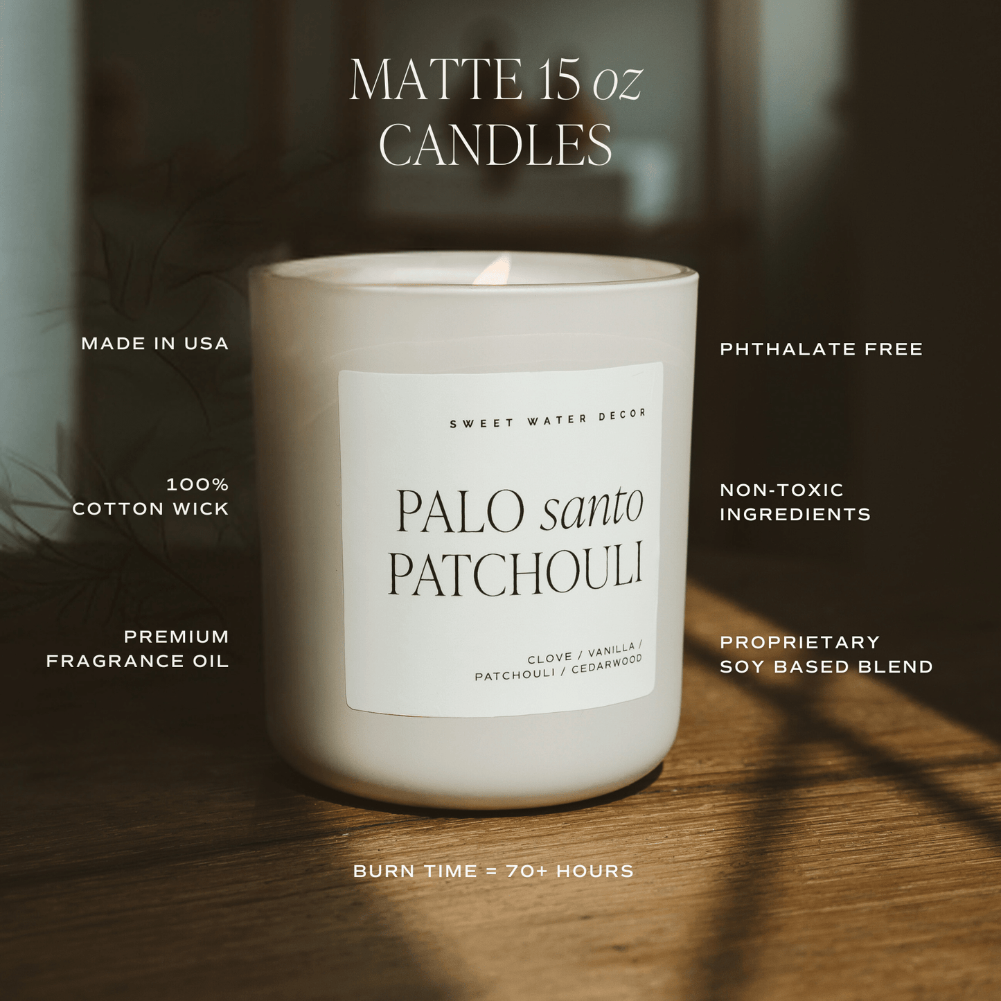 Gingerbread and Spice Soy Candle - Tan Matte Jar - 15 oz Sweet Water Decor