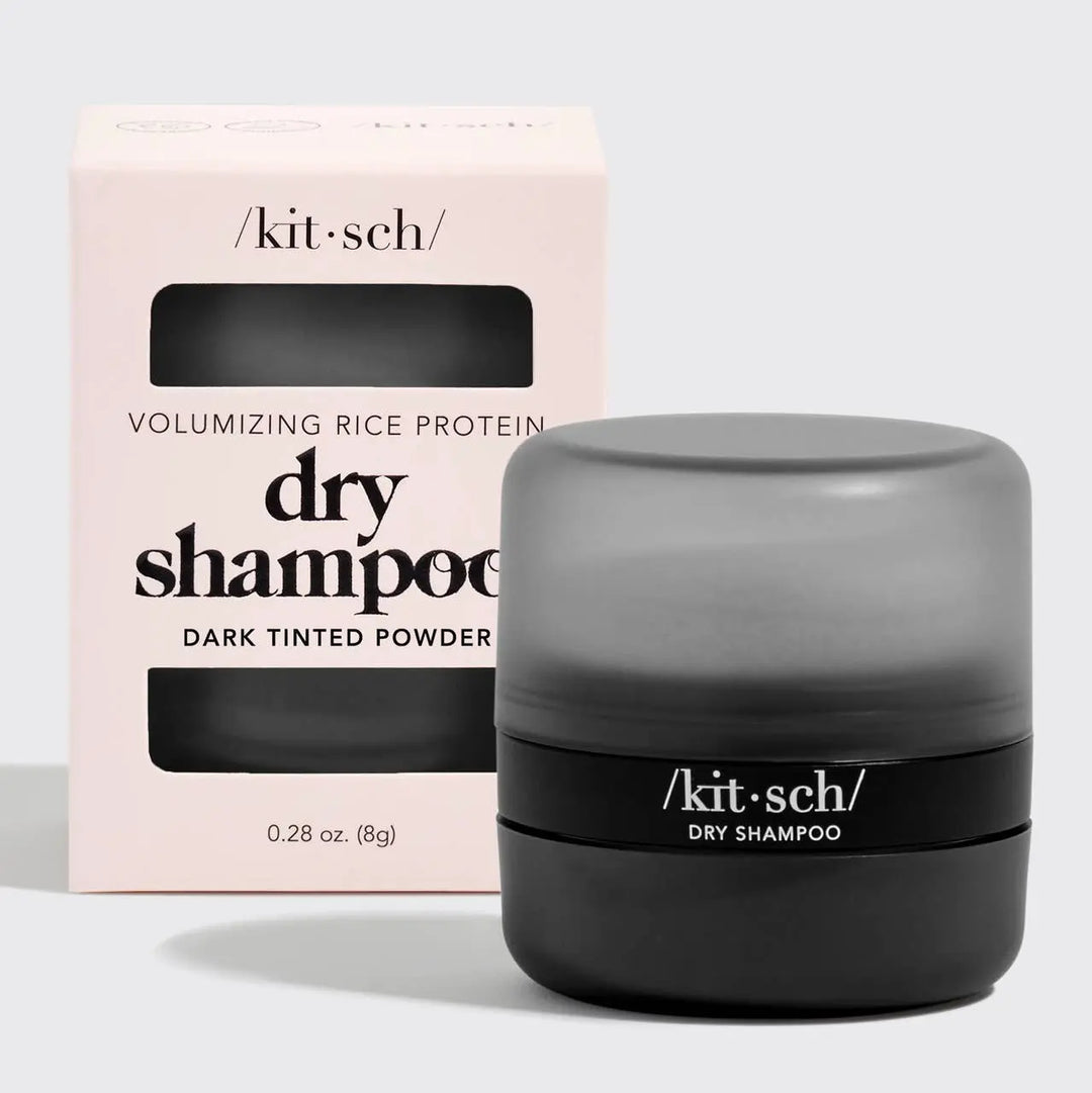 Volumizing Rice Protein Dry Shampoo - Dark Tinted Powder KITSCH Cleanse Face & Body Bar