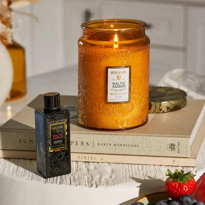 Voluspa Baltic Amber Large Jar Candle cleansefaceandbodybar Cleanse Face &amp; Body Bar