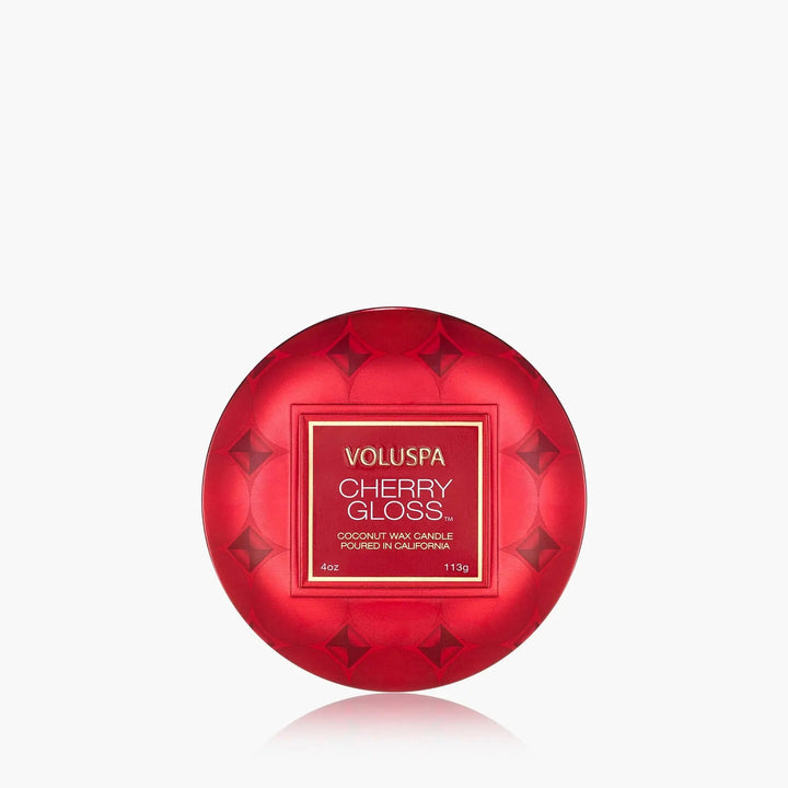 Voluspa Cherry Gloss Mini Tin Candle cleansefaceandbodybar Cleanse Face &amp; Body Bar