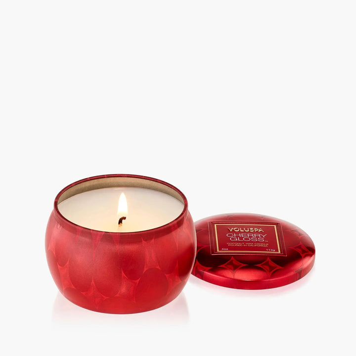Voluspa Cherry Gloss Mini Tin Candle cleansefaceandbodybar Cleanse Face &amp; Body Bar