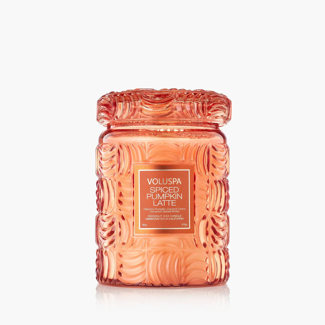 Voluspa Spiced Pumpkin Latte Capsule 18oz Large Jar cleansefaceandbodybar Cleanse Face &amp; Body Bar