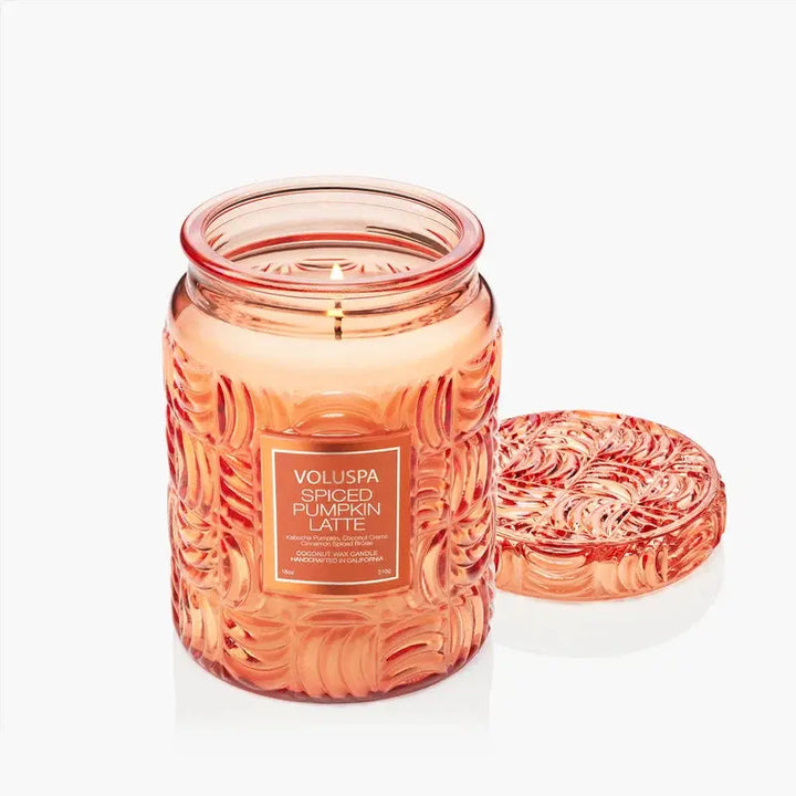 Voluspa Spiced Pumpkin Latte Capsule 18oz Large Jar cleansefaceandbodybar Cleanse Face &amp; Body Bar