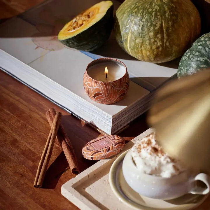 Voluspa Spiced Pumpkin Latte Capsule Mini Tin Voluspa Cleanse Face &amp; Body Bar