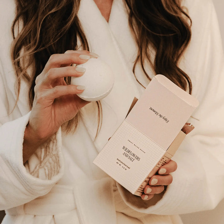 Wildflowers and Salt 4.6 oz Bath Bomb Sweet Water Decor Cleanse Face & Body Bar