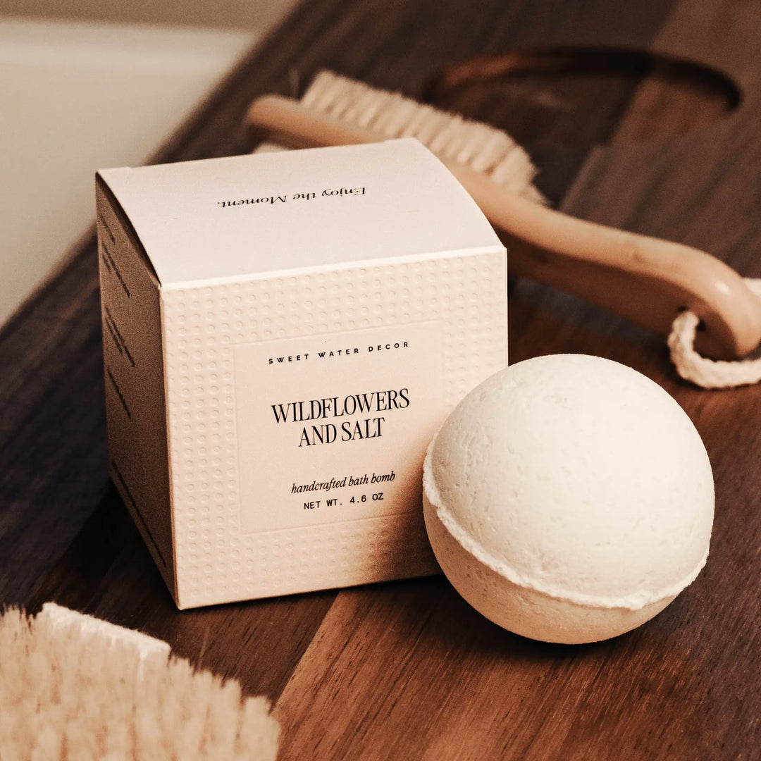 Wildflowers and Salt 4.6 oz Bath Bomb Sweet Water Decor Cleanse Face & Body Bar