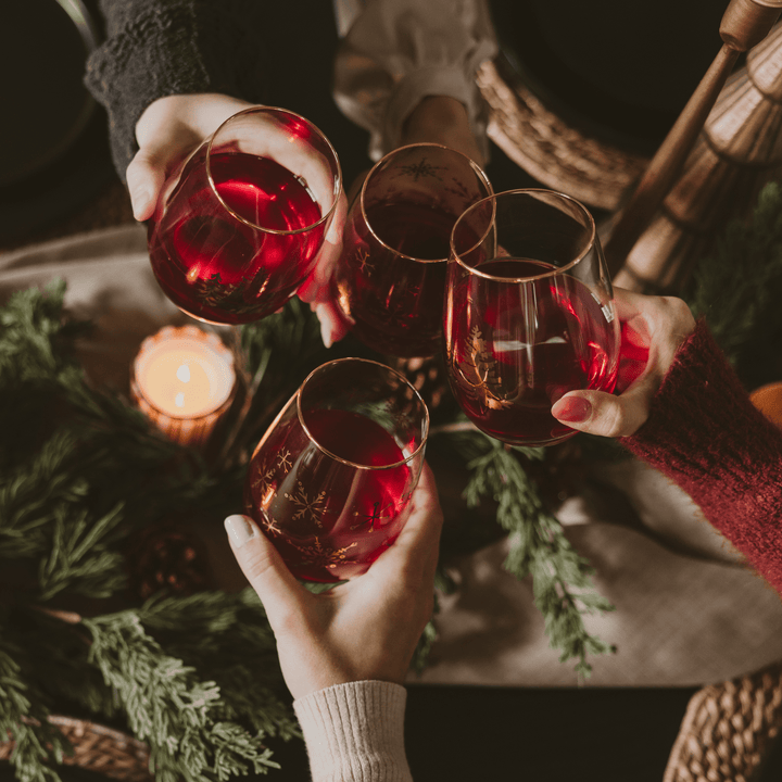 Snowflakes Stemless Wine Glass - Boxed Set of 2 Sweet Water Decor Cleanse Face & Body Bar