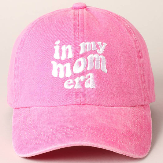 Embroidered Letters In My Mom Era Baseball Cap