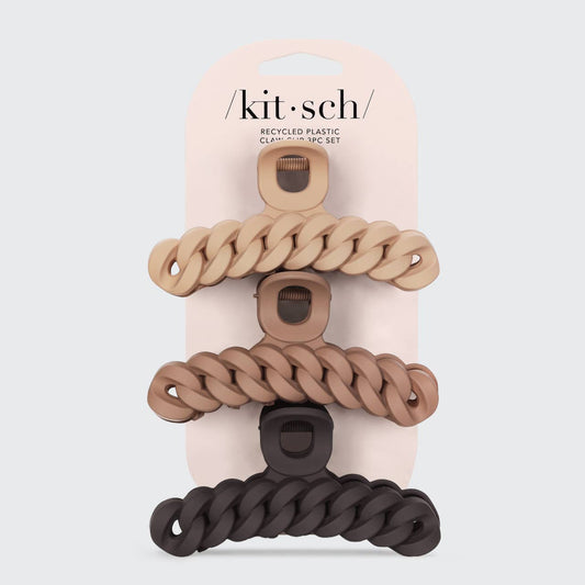 Eco-friendly Chain Claw Clip 3pc Set | Kitsch