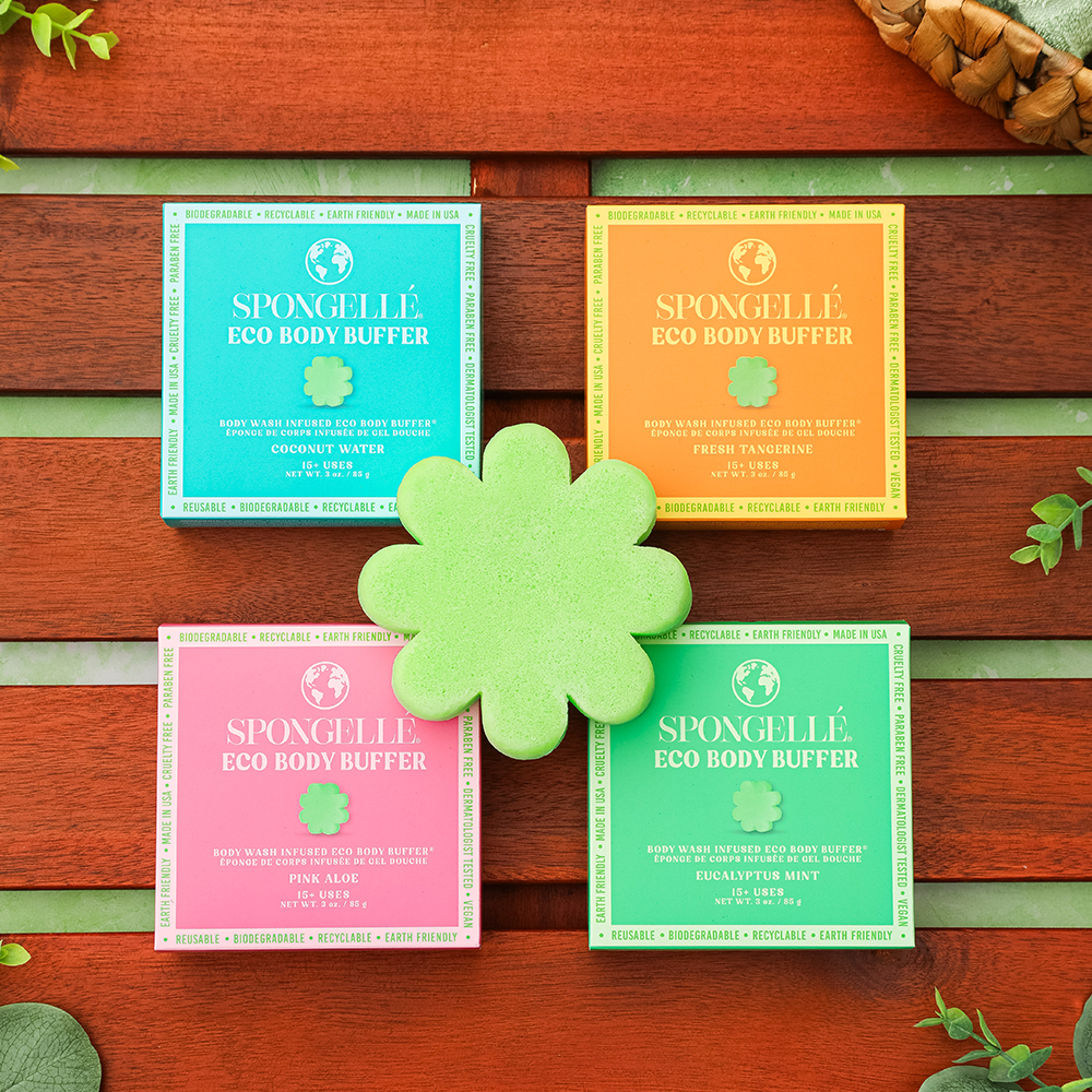 Eco Body Buffer Assorted Pack Spongellé Cleanse Face & Body Bar