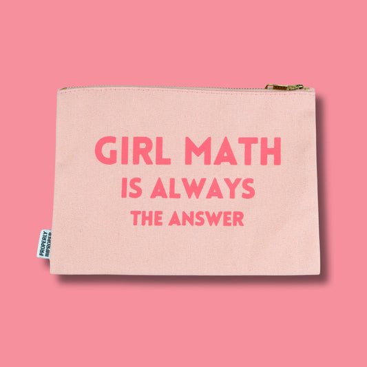 girl math makeup bag