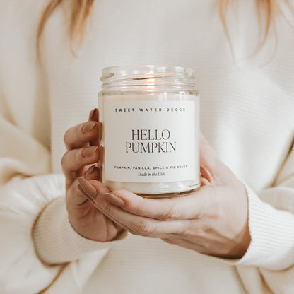 hello pumpkin clear candle