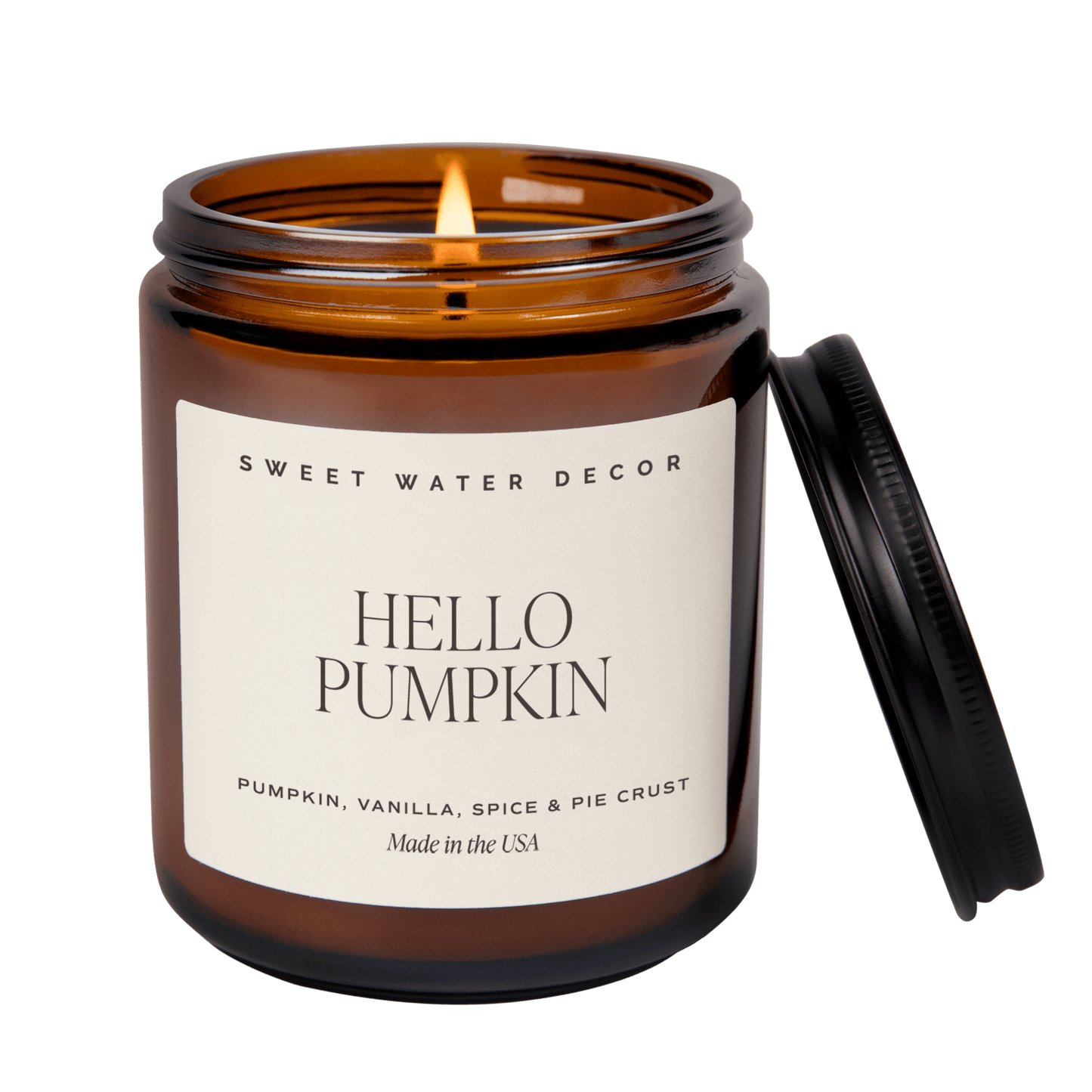 hello pumpkin fall candle
