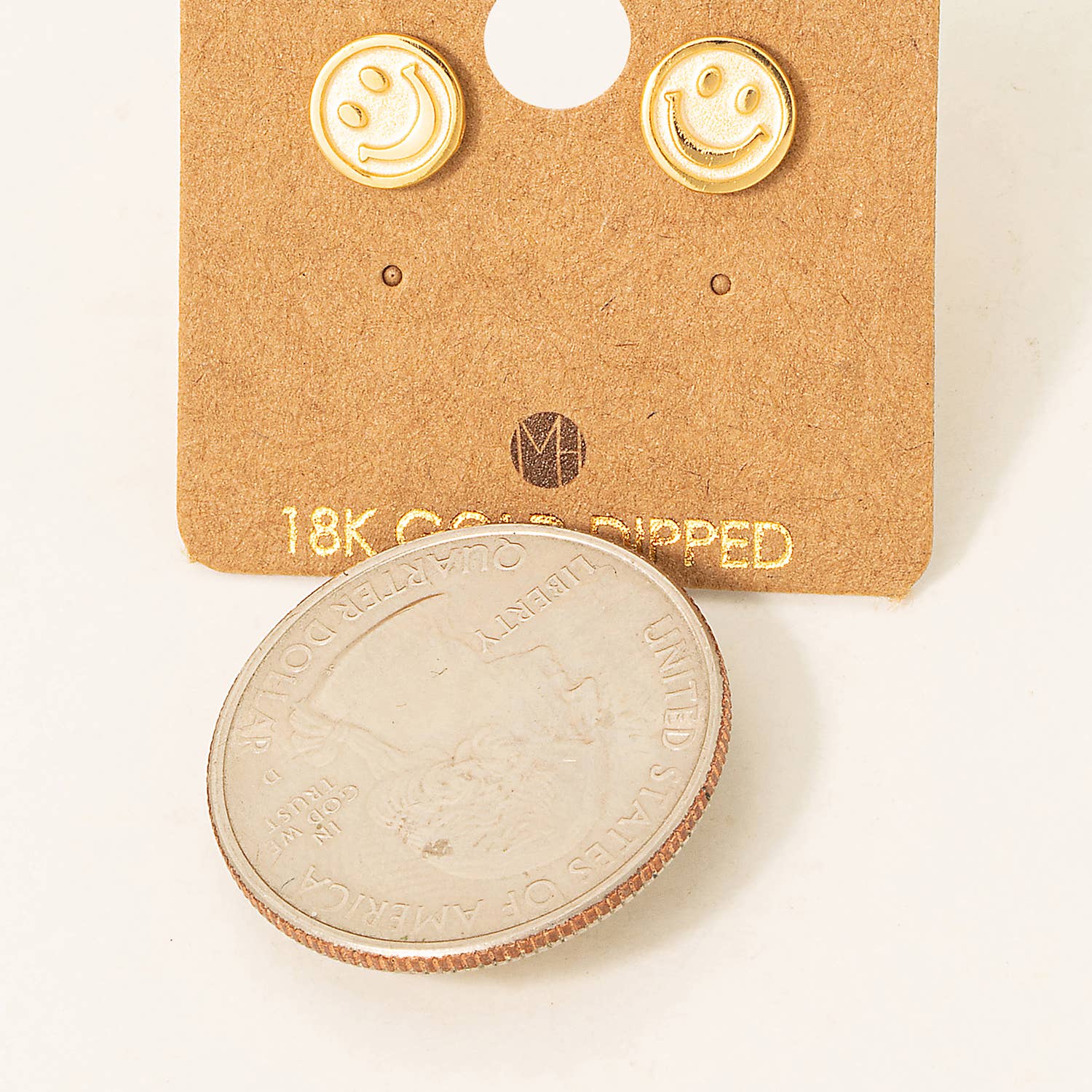 small smiley face earrings