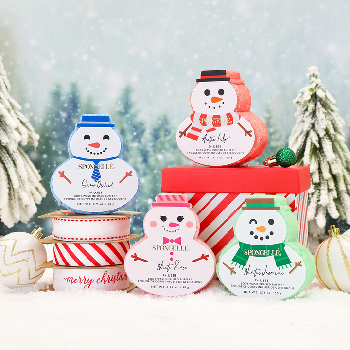 Holiday Snowman Assorted Pack Spongellé Cleanse Face & Body Bar