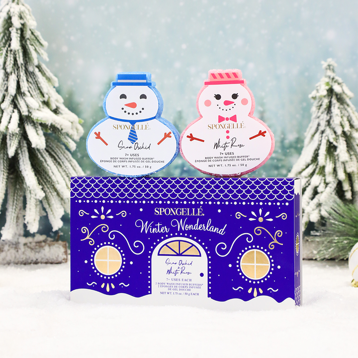 Winter Wonderland | Holiday Snowman Gift Set Spongellé Cleanse Face & Body Bar