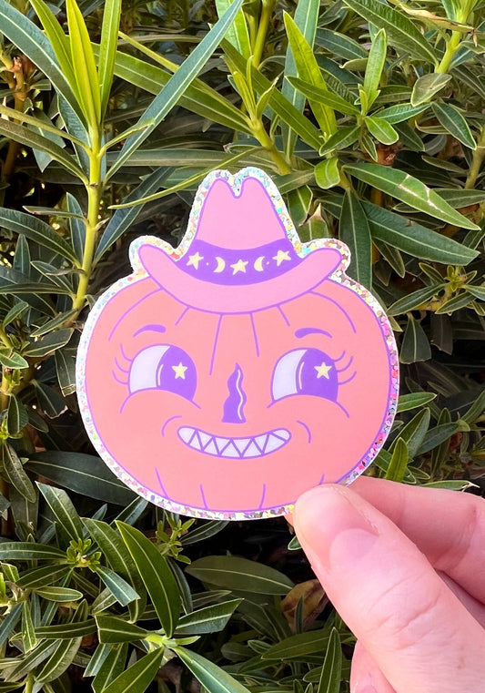 Kaeraz | Howdy Pumpkin Glitter Sticker