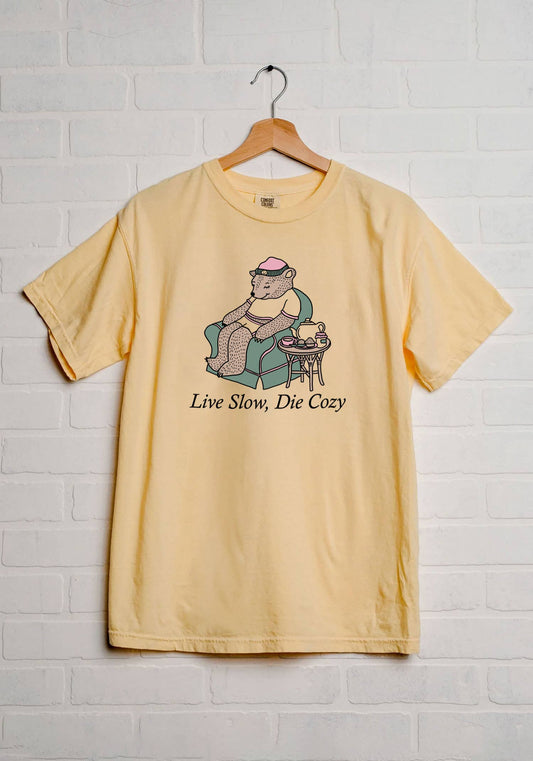 Kaeraz | Live Slow Die Cozy Tee, oversized comfy tee shirt
